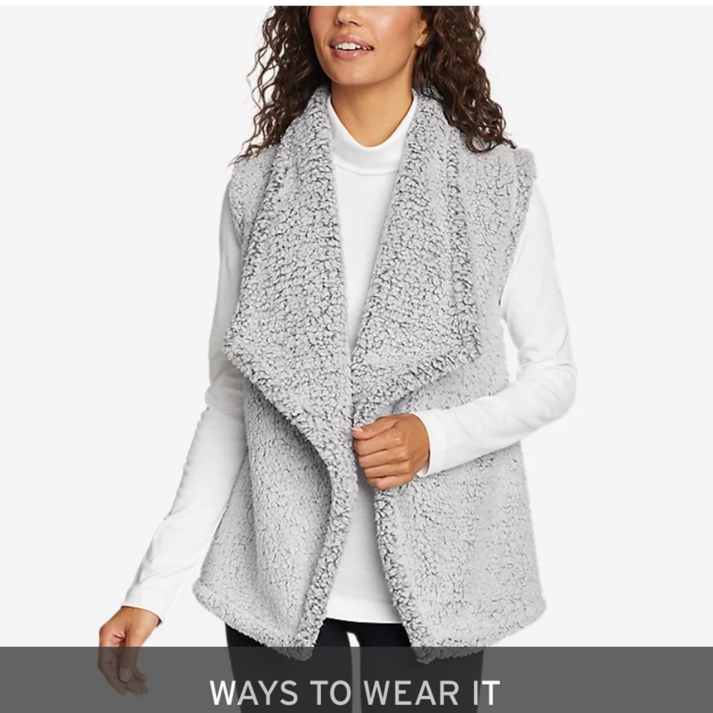 Eddie Bauer Sherpa vest medium nwt